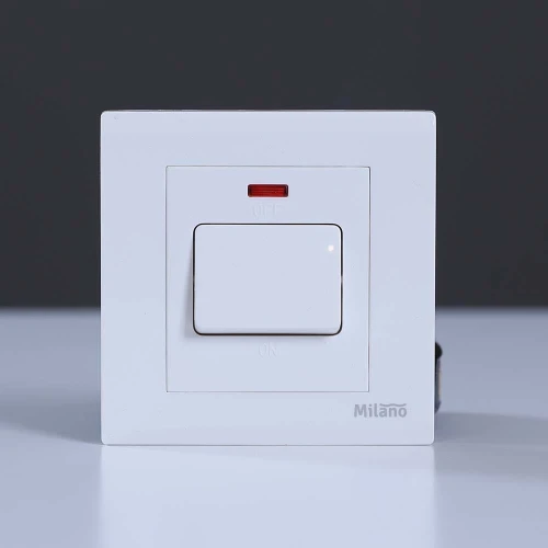 Milano 20A DP Switch WH - TYPE