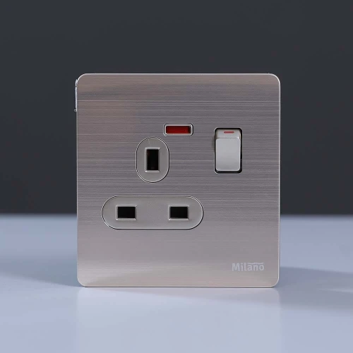 MILANO 13A SOCKET WITH NEON GD